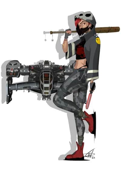 Cutlass Black Star Citizen Ship Girl