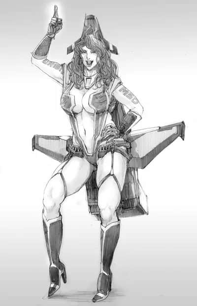 M50 Star Citizen Ship Girl