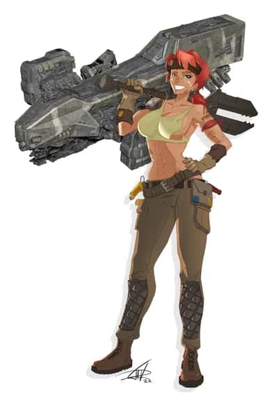 Reclaimer Star Citizen Ship Girl